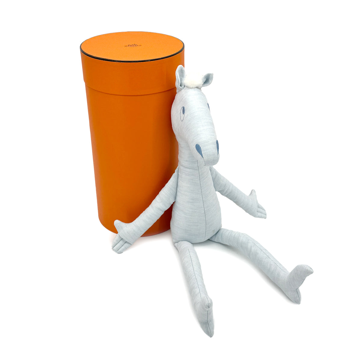 Luxury Promise Japan HERMES POTE YOK HORSE BLUE LINEN STUFFED TOY 90275799