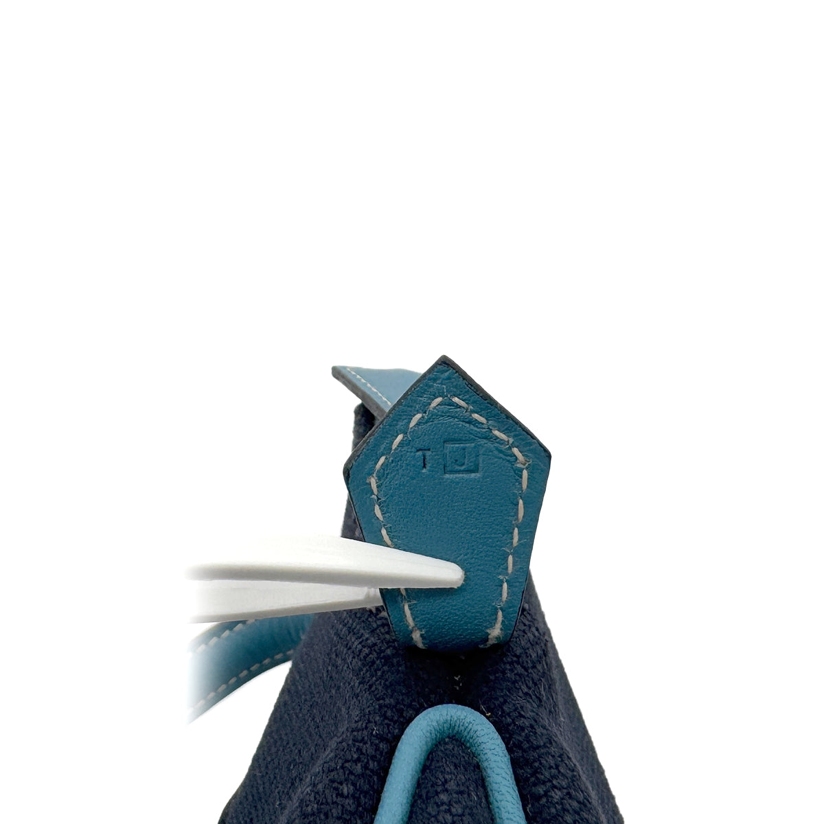Luxury Promise Japan HERMES SAC HEEBOO PM BLUE MARINE BLUE JEAN TOILE H SWIFT HAND BAG □J 90291375