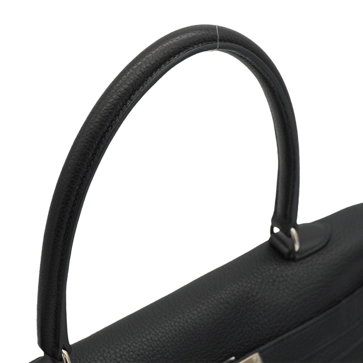 Luxury Promise Japan HERMES SHOULDER KELLY 40 BLACK TAURILLON CLEMENCE HAND BAG 2008 SQUARE L PALLADIUM HARDWARE 90327154
