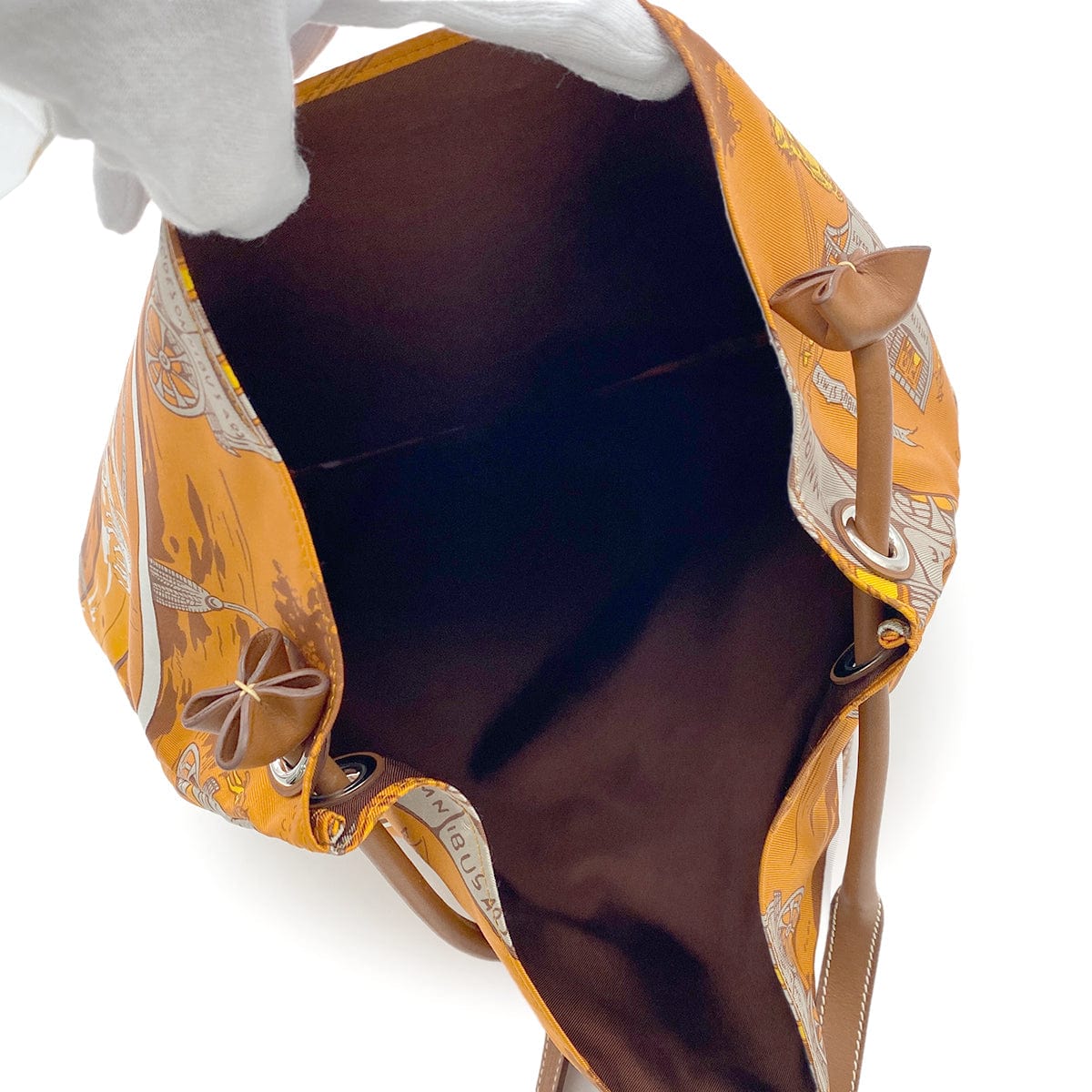 Luxury Promise Japan HERMES SILKY CITY MM JEU DES OMNIBUS ET DAMES BLANCHES SHOULDER BAG □L 90275146