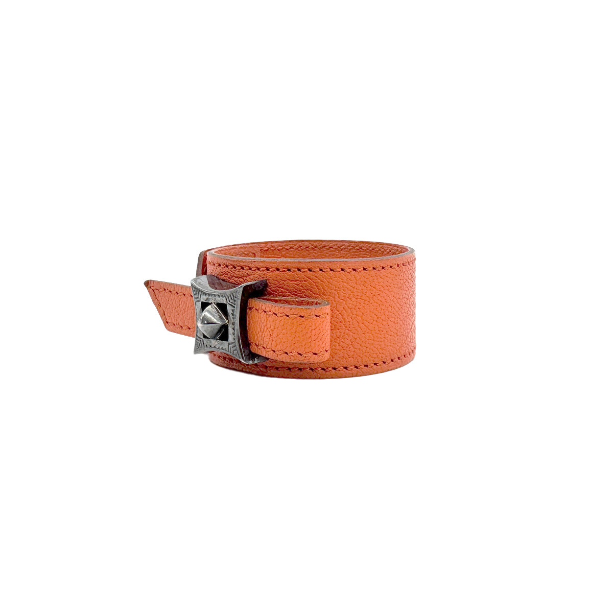Luxury Promise Japan HERMES TOUAREG BRACELET ORANGE LEATHER ACCESSORY □G 90276668
