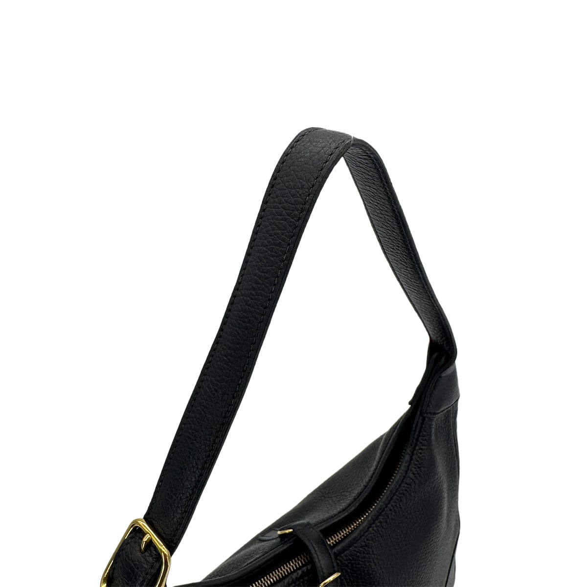 Luxury Promise Japan HERMES TRIM 31 BLACK TAURILLON CLEMENCE SHOULDER BAG 1995 CIRCLE Y GOLD HARDWARE 90323081