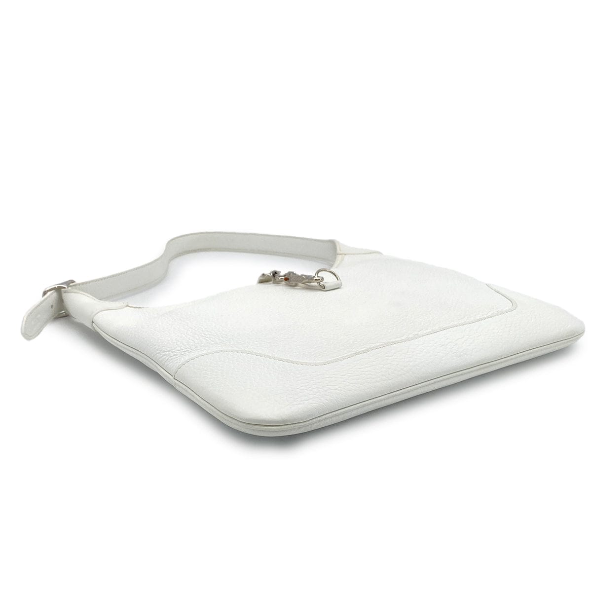 Luxury Promise Japan HERMES TRIM 31 WHITE TAURILLON CLEMENCE SHOULDER BAG 2006 SQUARE J PALLADIUM HARDWARE 90327296