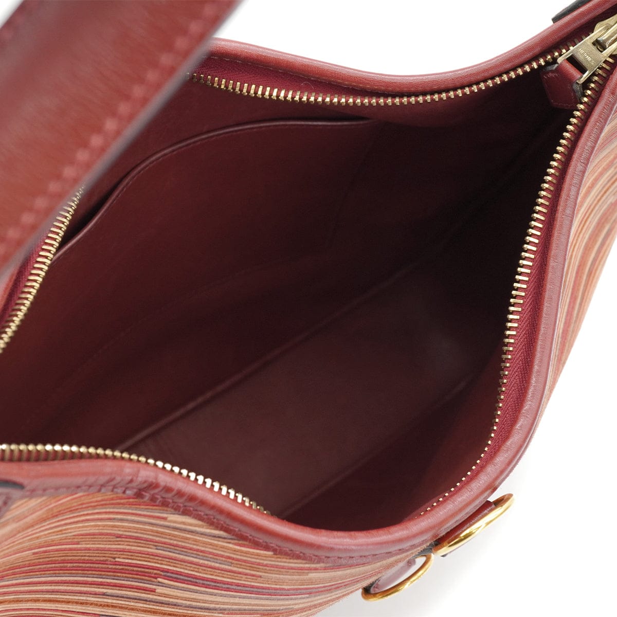 Luxury Promise Japan HERMES TRIM 35 ROUGE H VIBRATO BOX CALF SHOULDER BAG 2001 SQUARE E GOLD HARDWARE 90326784