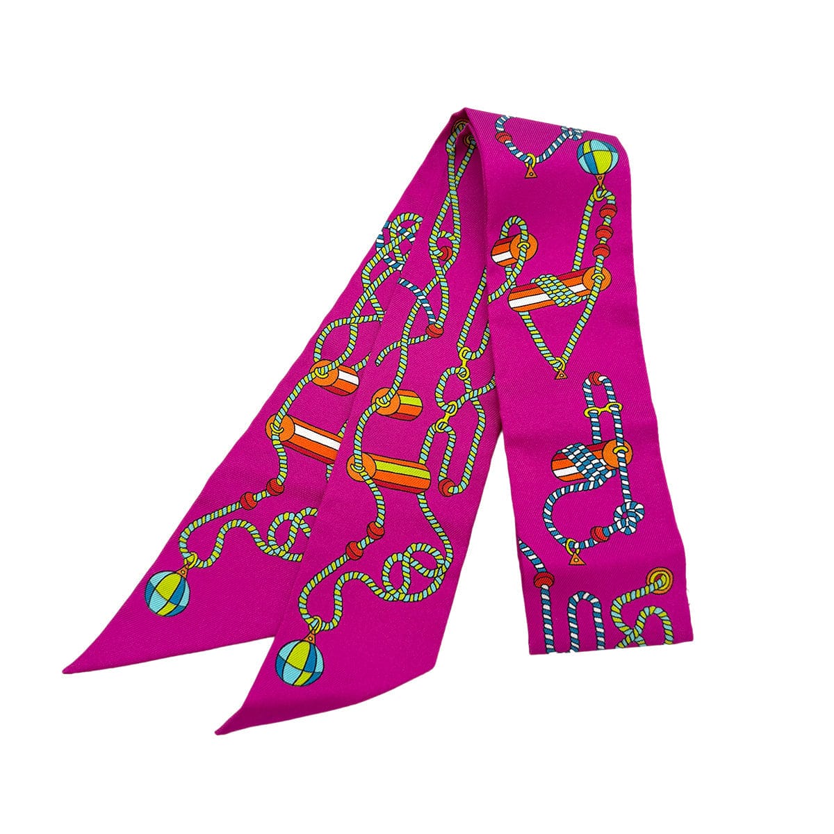 Luxury Promise Japan HERMES TWILLY CORDAGES SCARF MULTICOLOR SILK 90289551