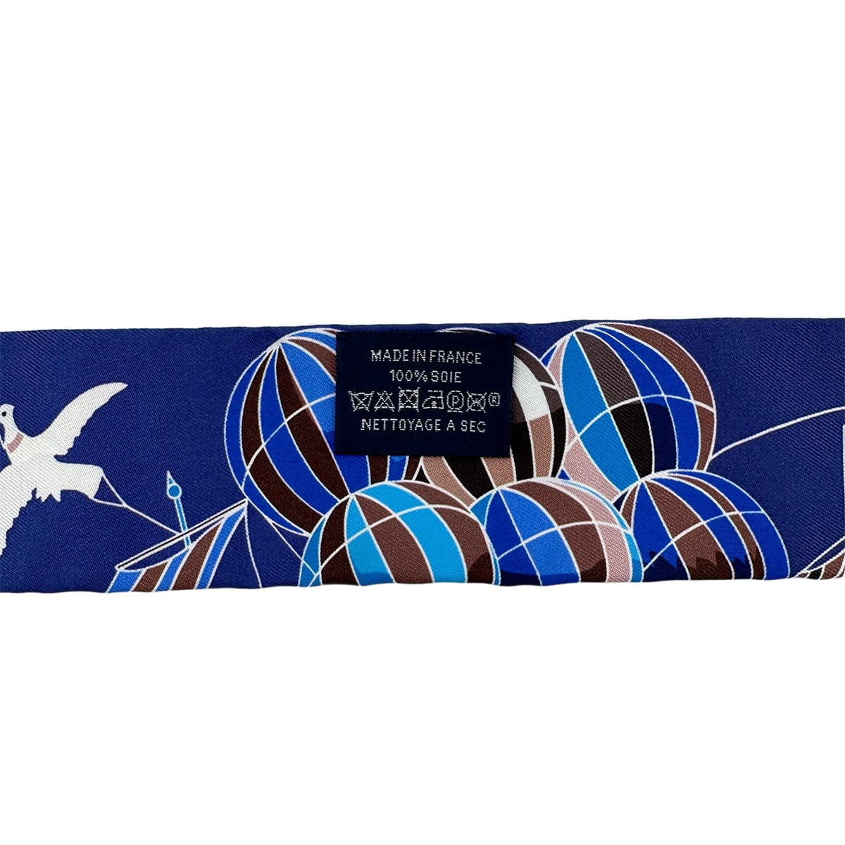 Luxury Promise Japan HERMES TWILLY LES FOLIES DU CIEL SCARF BLUE SILK 90295855