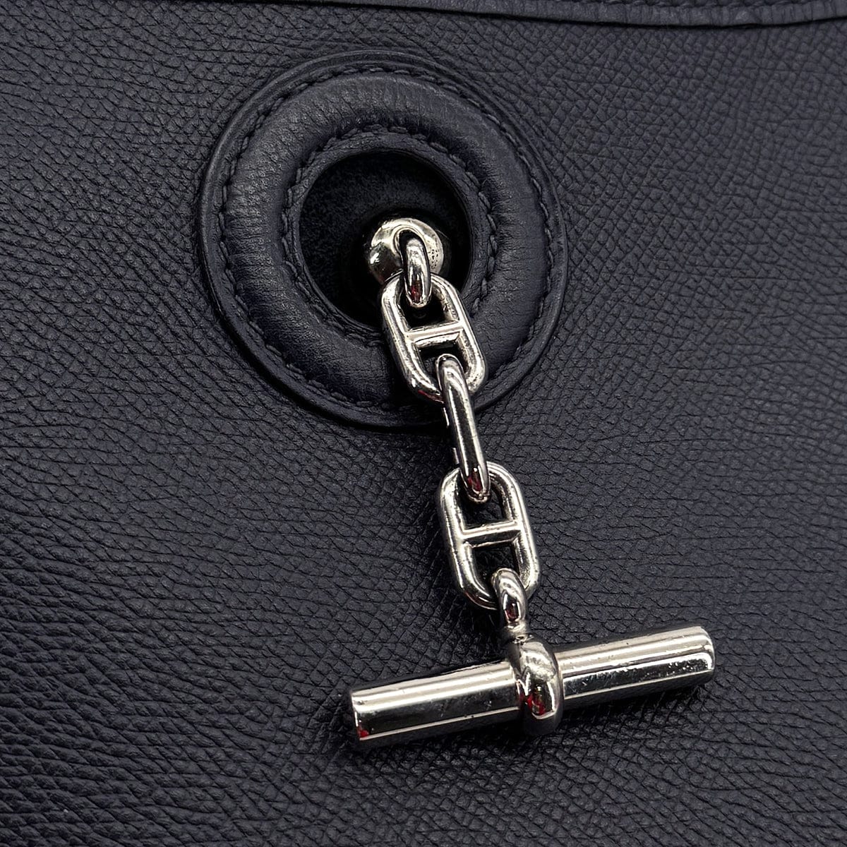 Luxury Promise Japan HERMES VESPA PM BLUE INDIGO VEAU EPSOM SHOULDER BAG 2004 SQUARE H PALLADIUM HARDWARE 90310337