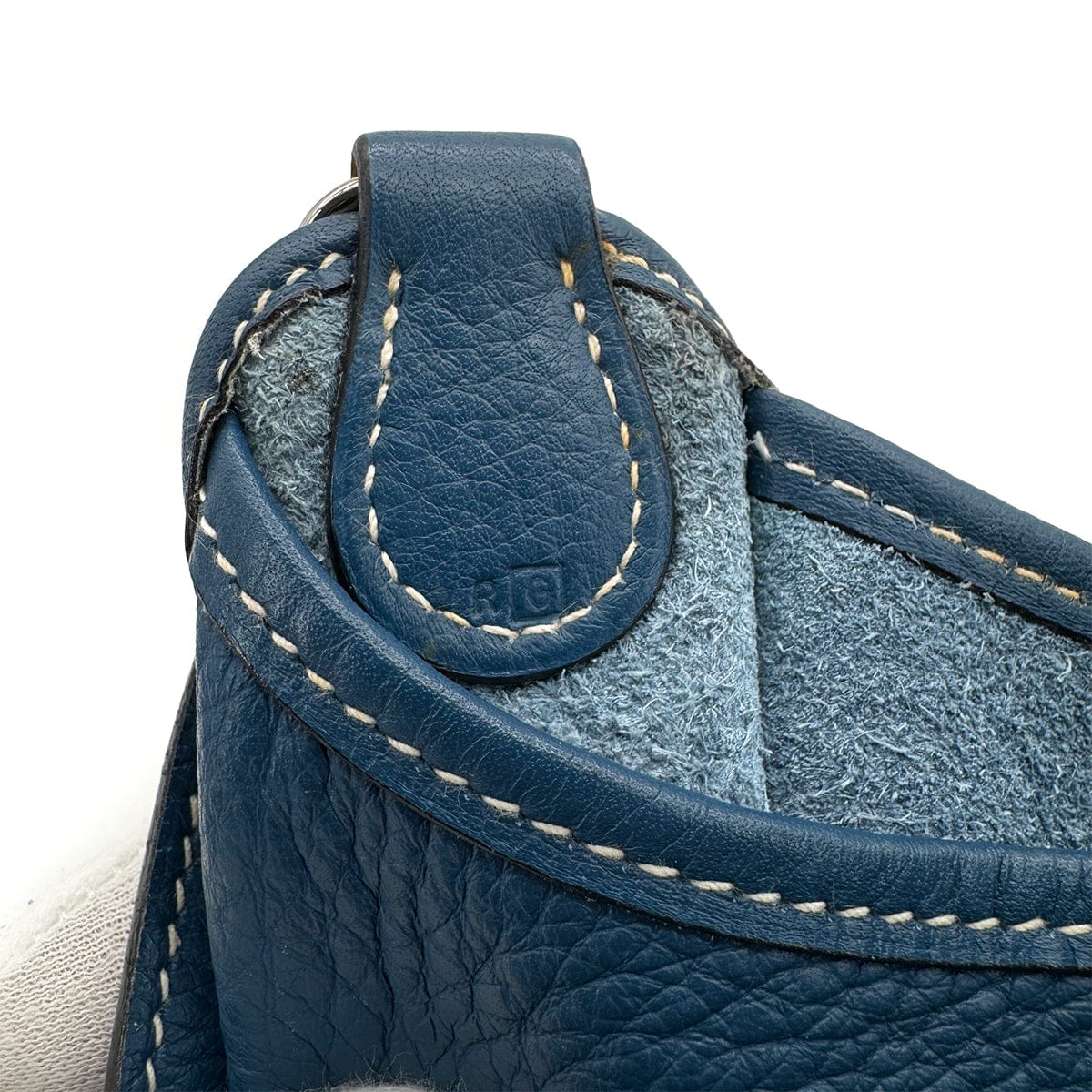Luxury Promise Japan HERMES VESPA TPM BLUE THALASSA TAURILLON CLEMENCE SHOULDER BAG □G 90310307