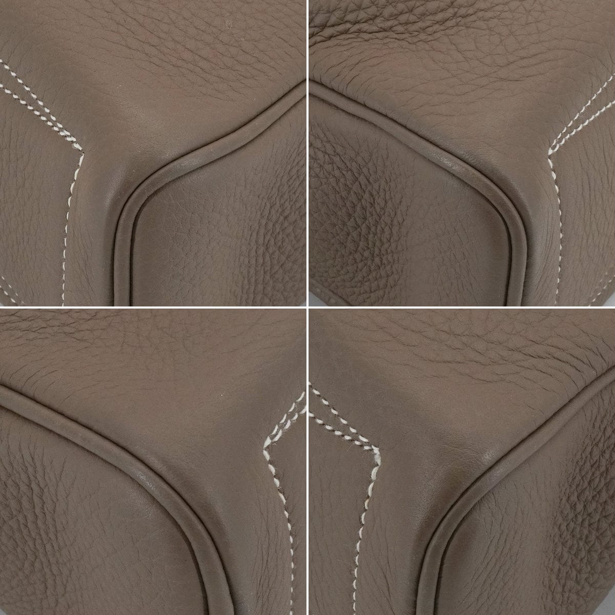 Luxury Promise Japan HERMES VICTORIA ELAN 38 ETOUPE TAURILLON CLEMENCE HAND BAG 2012 SQUARE P PALLADIUM HARDWARE 90339159