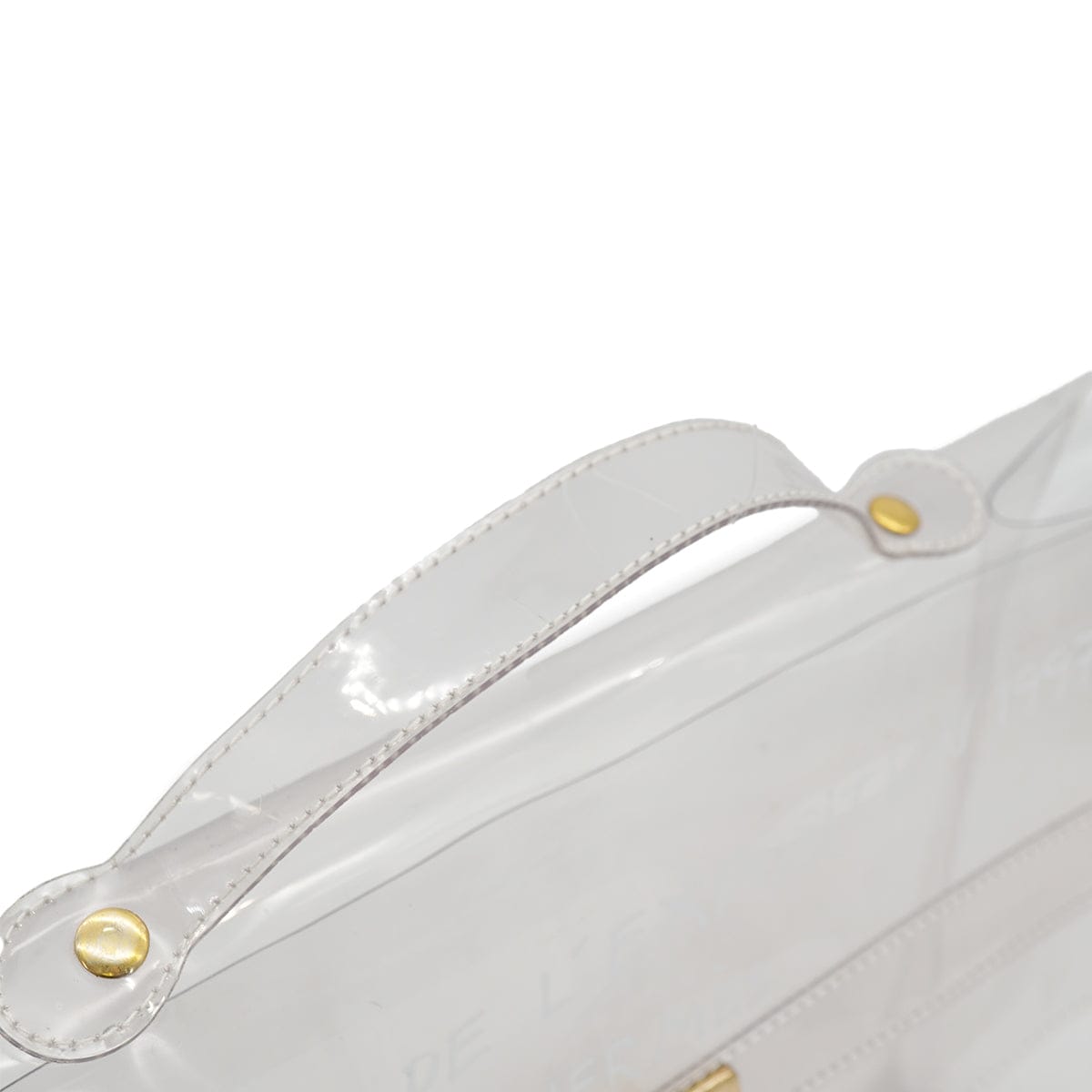 Luxury Promise Japan HERMES VINYL KELLY SOUVENIR DE L' EXPOSITION 1997 CLEAR HAND BAG GOLD HARDWARE 90326843