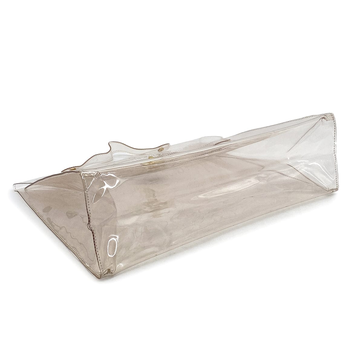 Luxury Promise Japan HERMES VINYL KELLY SOUVENIR DE L' EXPOSITION 1997 CLEAR HAND BAG GOLD HARDWARE 90327388