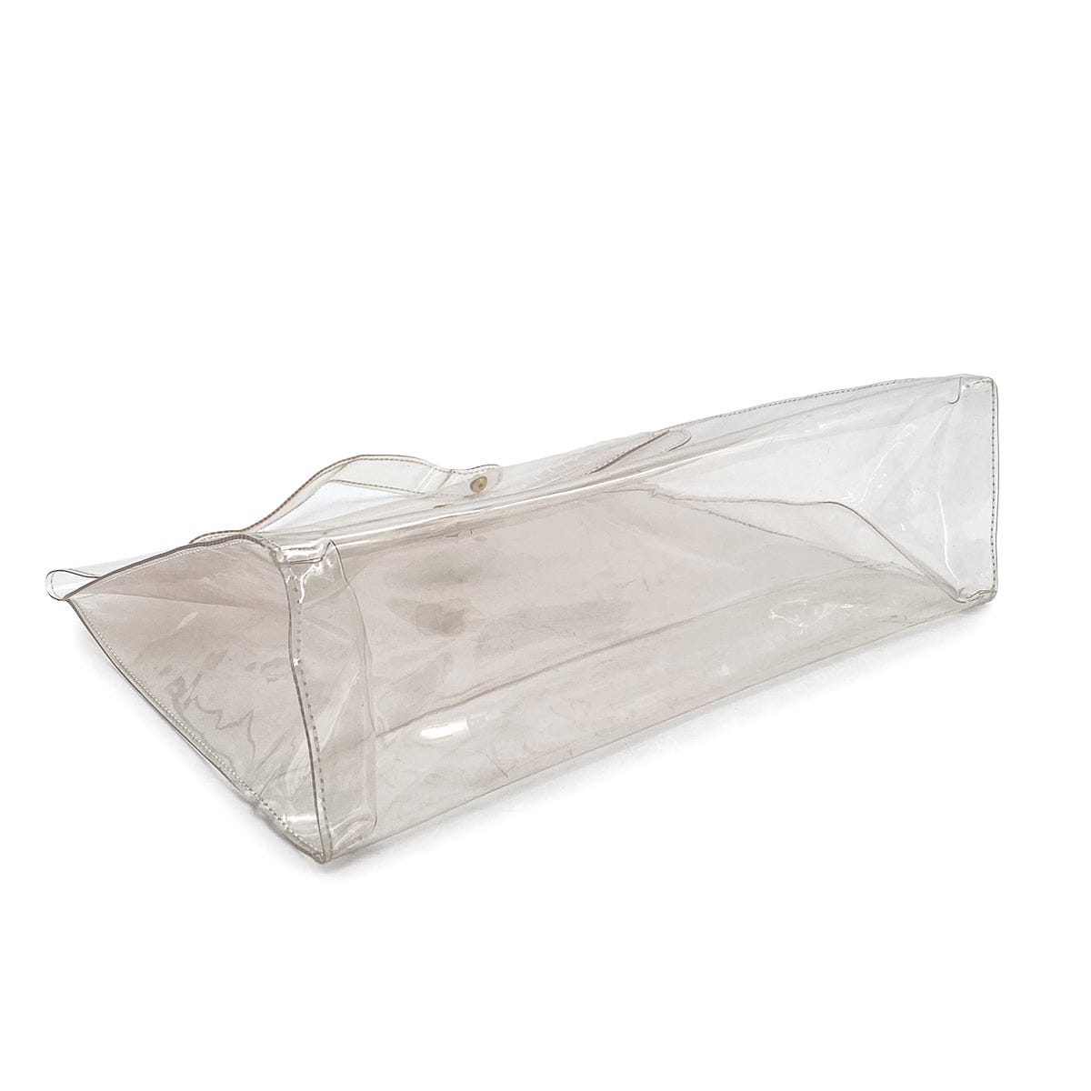 Luxury promise Japan HERMES VINYL KELLY SOUVENIR DE L' EXPOSITION 1997 CLEAR HAND BAG GOLD HARDWARE 90327408