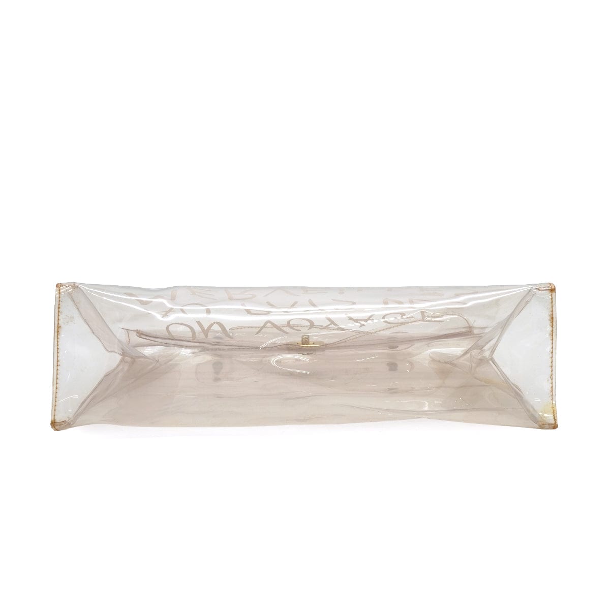 Luxury Promise Japan HERMES VINYL KELLY SOUVENIR DE L' EXPOSITION 1997 CLEAR HAND BAG GOLD HARDWARE 90335762