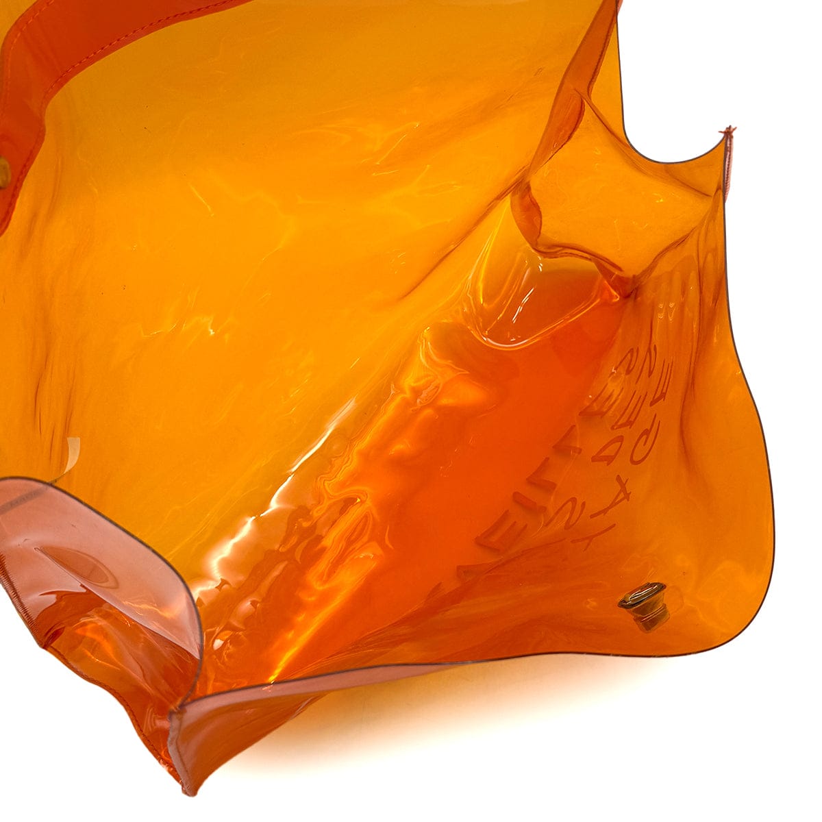 Luxury Promise Japan HERMES VINYL KELLY SOUVENIRDEL' EXPOSITION 1998 ORANGE VINYL HAND BAG 90319135