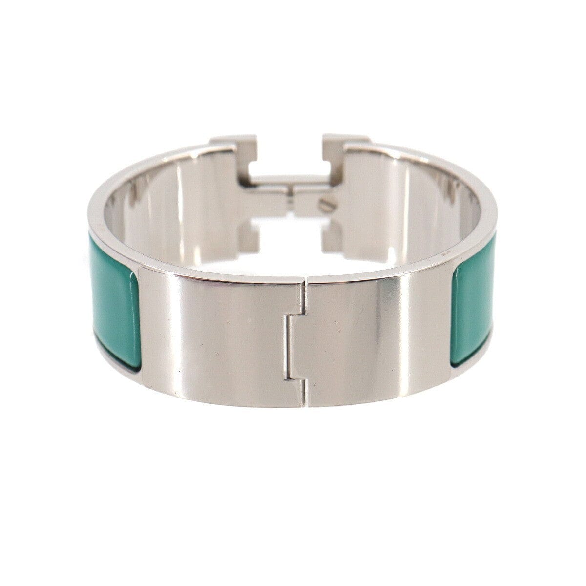 Luxury Promise Japan HERMES Clic Clac H PM Bangle Green Silver Accessory 90325474