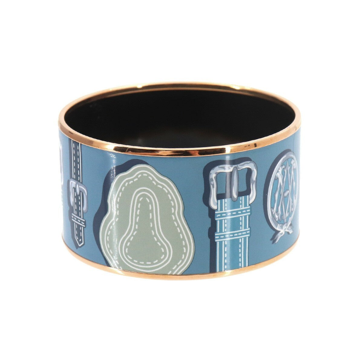 Luxury Promise Japan HERMES Email TGM Bracelet Bangle Blue Multicolor Gold Accessory 90325477