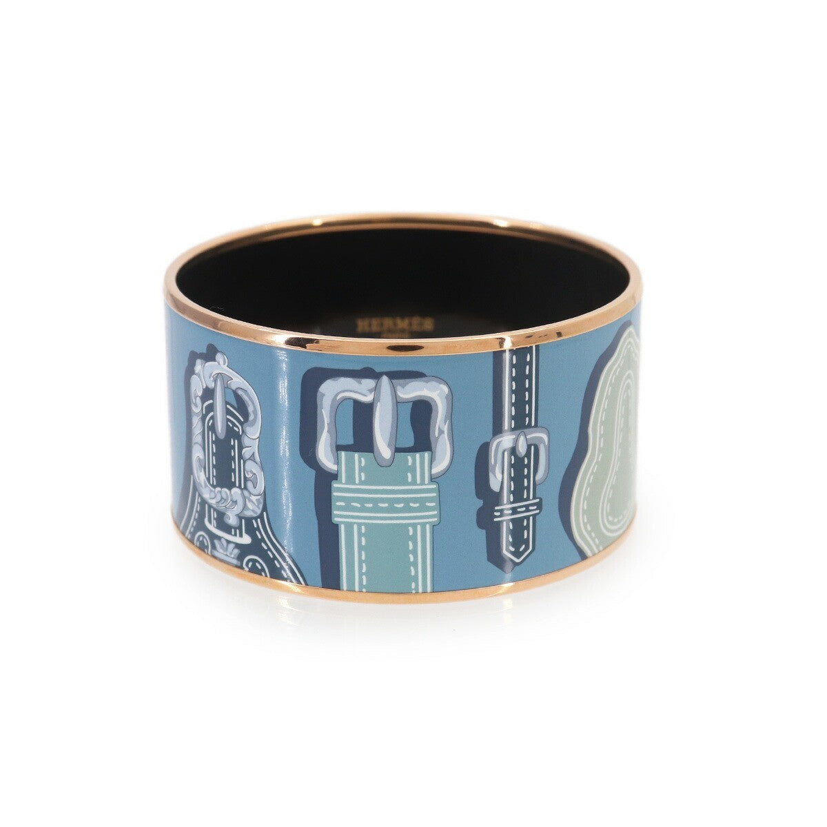 Luxury Promise Japan HERMES Email TGM Bracelet Bangle Blue Multicolor Gold Accessory 90325477