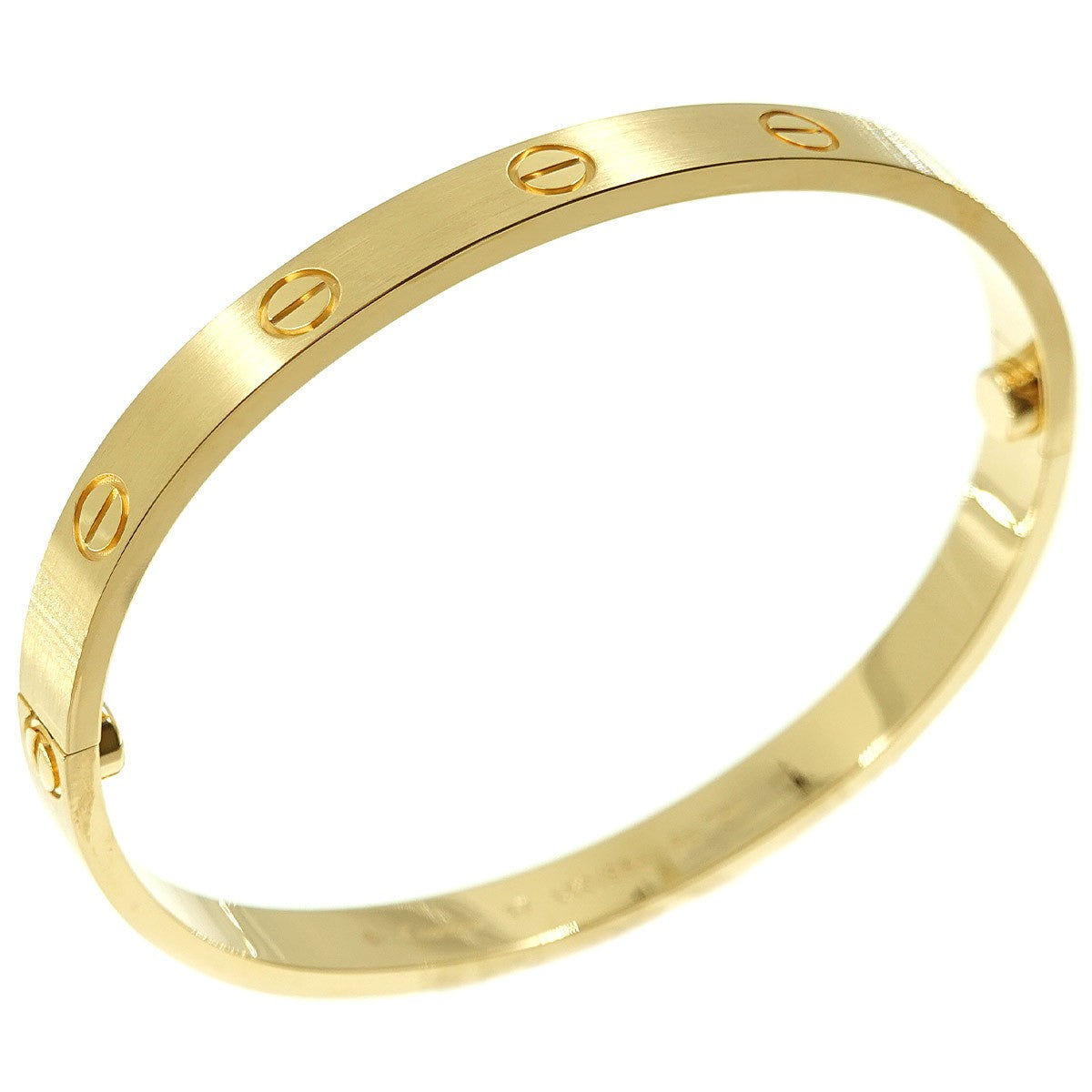 Luxury Promise Japan Cartier Love Bracelet 18K Yellow Gold 750 brushed Size17 90276170