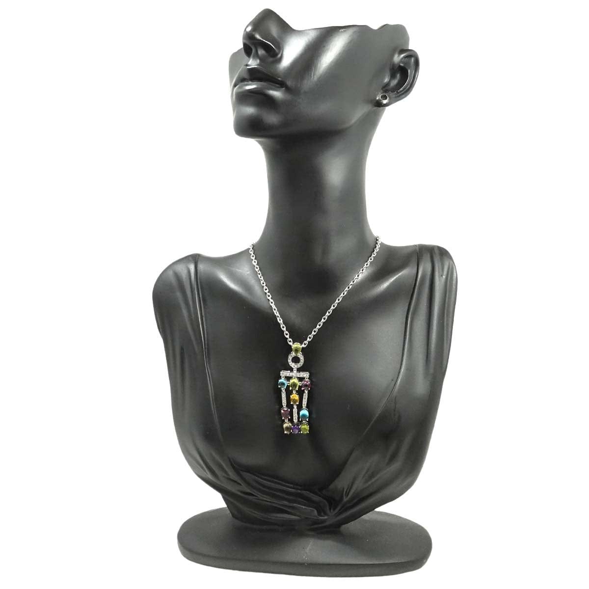 Luxury Promise Japan Diamond 0.32ct Multi Stone Necklace 18K WG White Gold 750 90295586