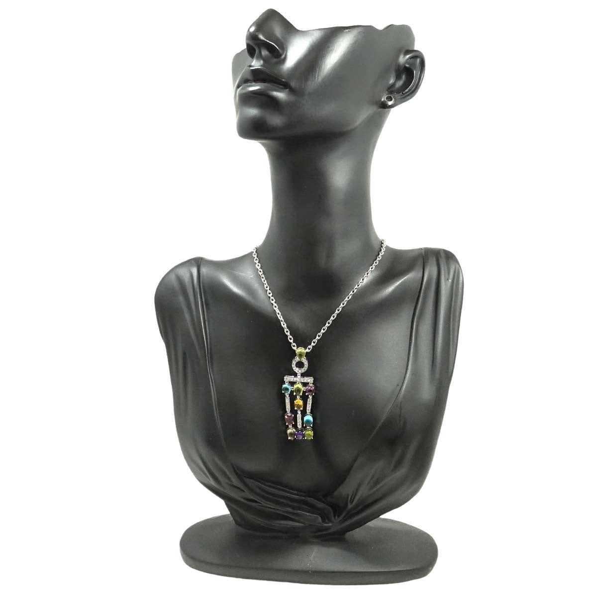 Luxury Promise Japan Diamond 0.32ct Multi Stone Necklace 18K WG White Gold 750 90295586