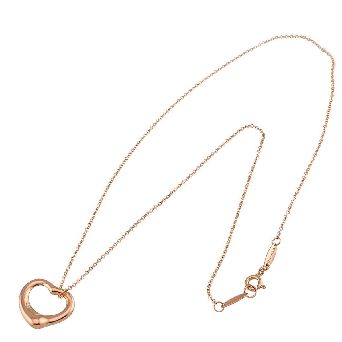 Luxury Promise Japan TIFFANY Co. Open Heart Necklace 18K Pink Gold 750 90297851