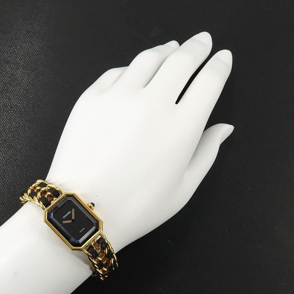 Luxury Promise Japan CHANEL Premiere Size L H0001 Vintage Quartz Black Dial Ladies Watch 90299865