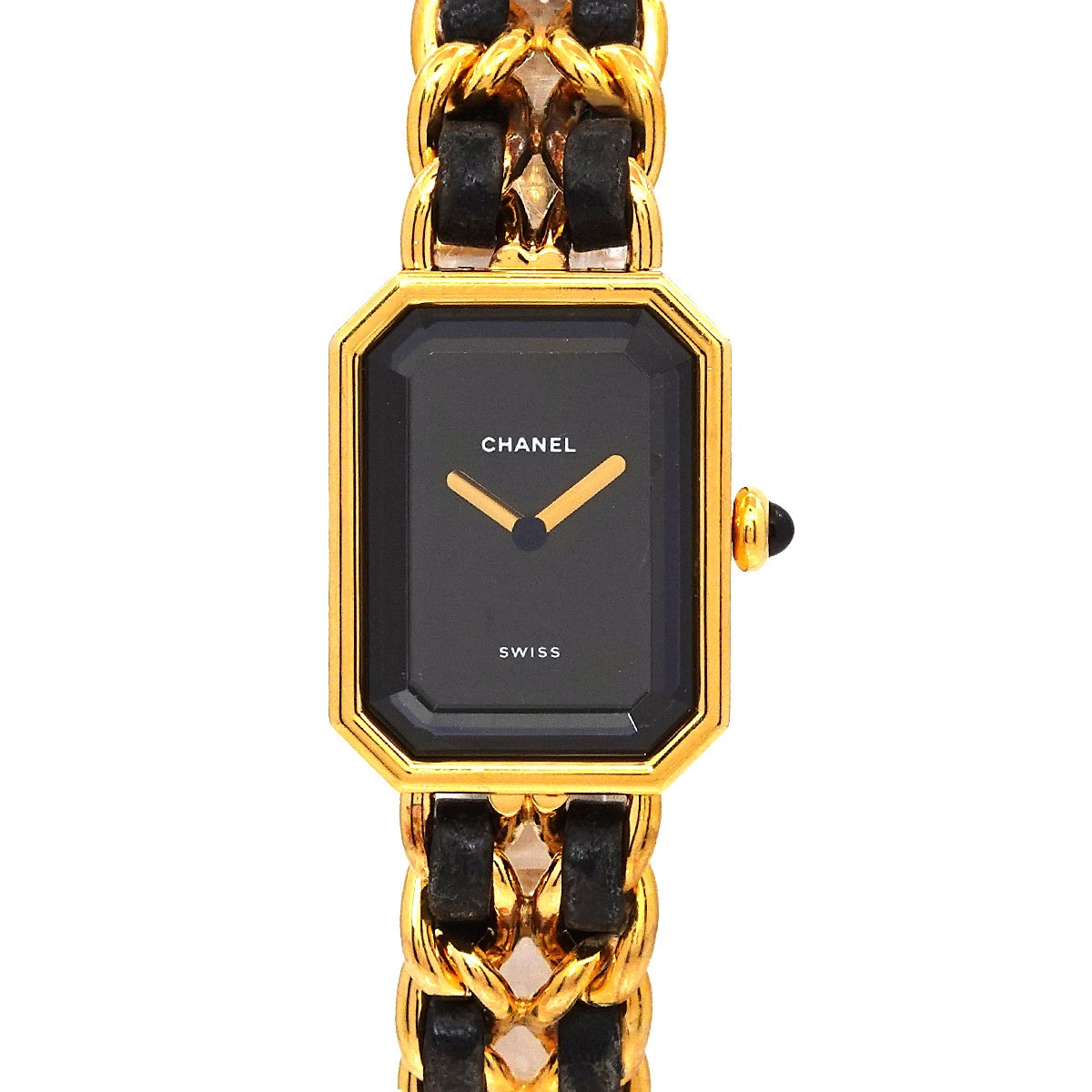 Luxury Promise Japan CHANEL Premiere Size XL H0001 Vintage Quartz Black Dial Ladies Watch 90299866