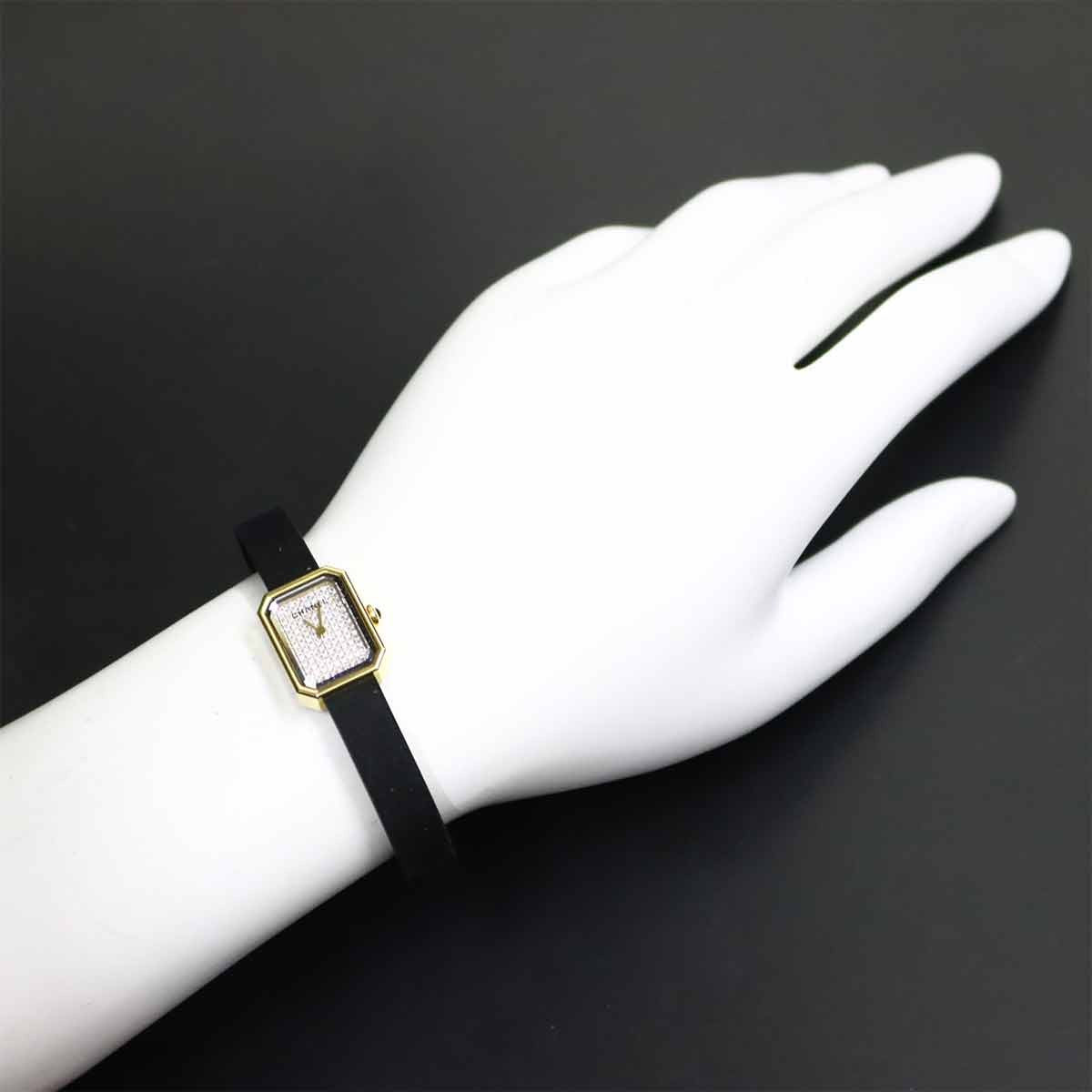 CHANEL Premiere Velvet H6126 Quartz Diamond K18YG Silver Dial Ladies 903449693