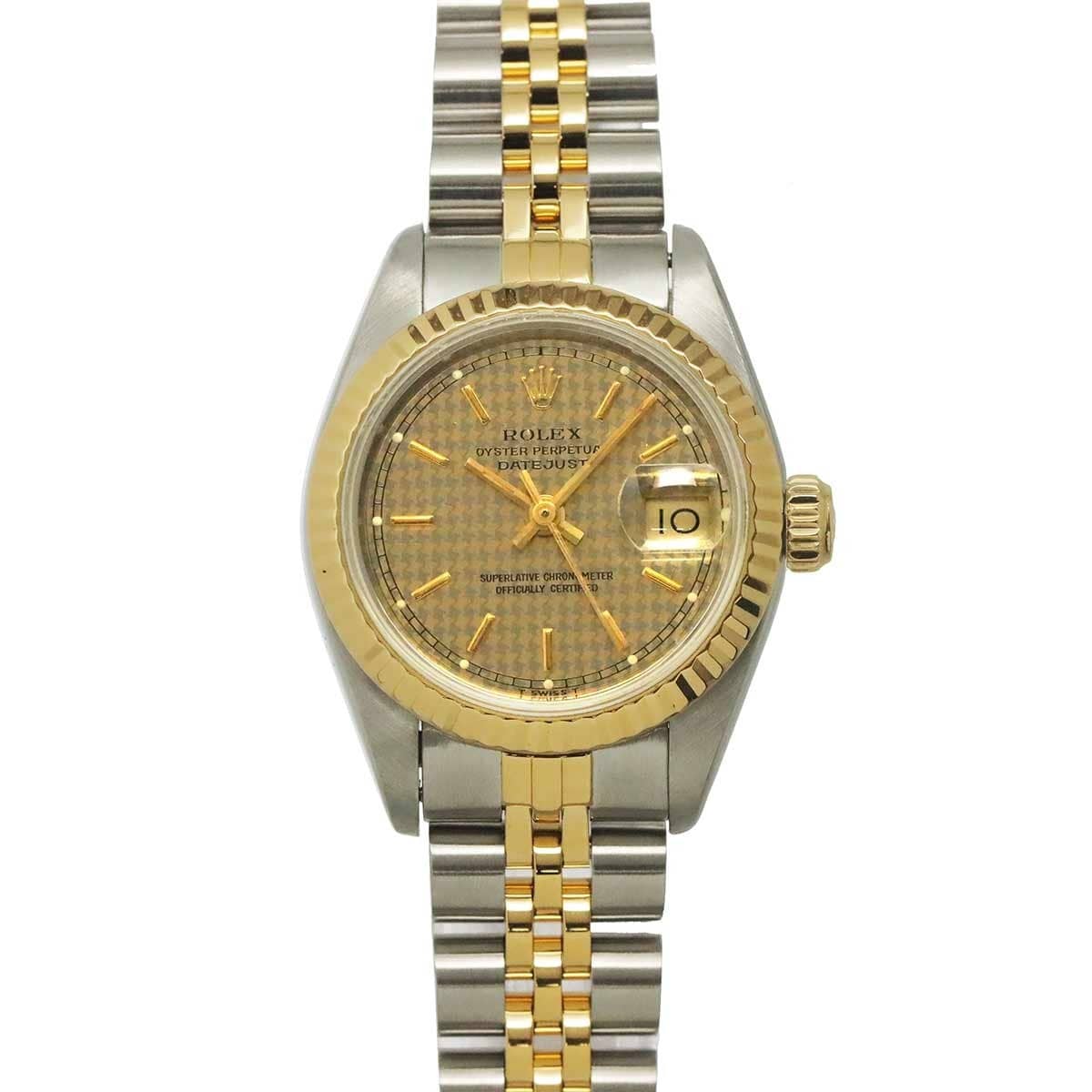 Luxury Promise Japan ROLEX Datejust 69173 Serial E Automatic Gold Dial 750 YG Ladies 90323509