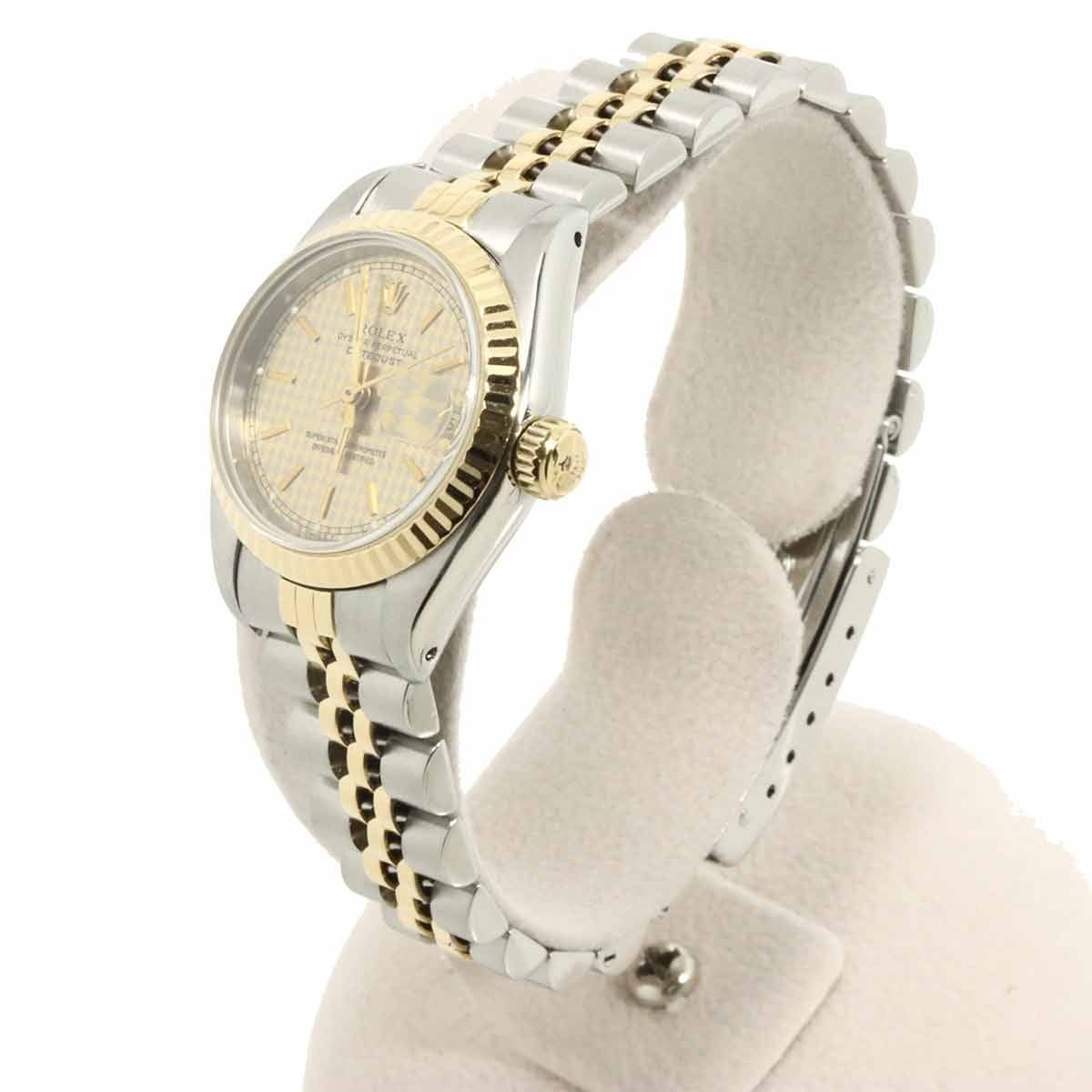 Luxury Promise Japan ROLEX Datejust 69173 Serial E Automatic Gold Dial 750 YG Ladies 90323509