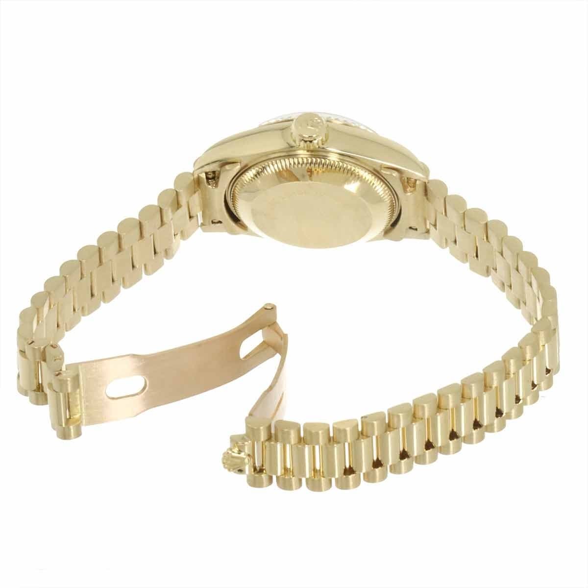 Luxury Promise Japan ROLEX Datejust 69178G Serial R 750 YG 10P Diamond Gold Dial Ladies 90324702