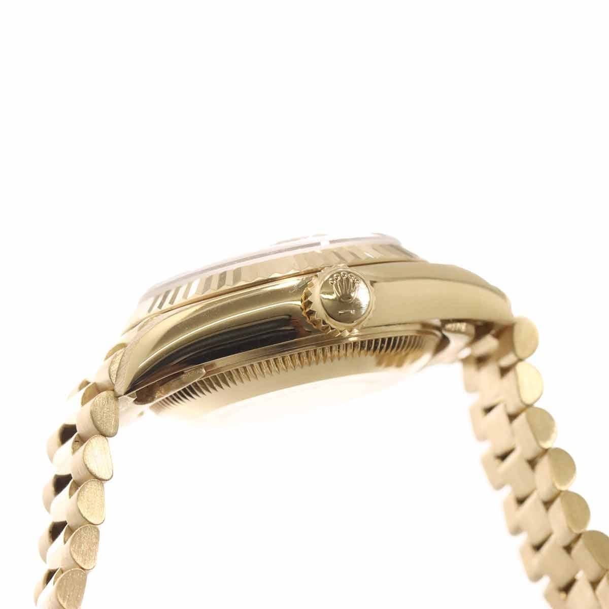 Luxury Promise Japan ROLEX Datejust 69178G Serial R 750 YG 10P Diamond Gold Dial Ladies 90324702
