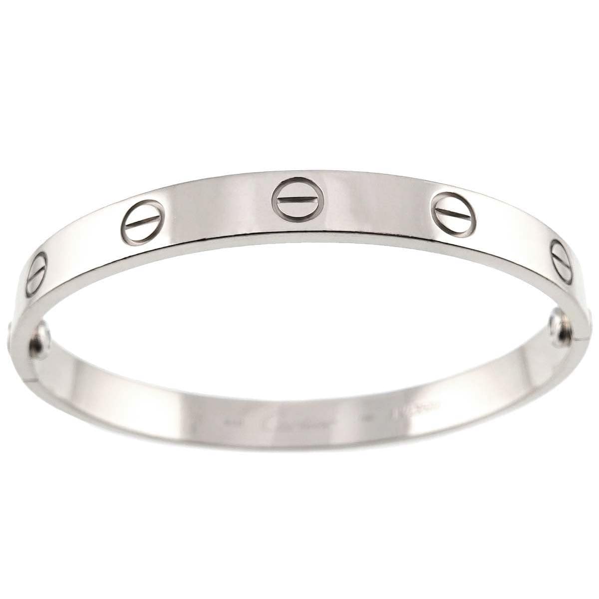 Luxury Promise Japan Cartier Love Bracelet Bangle 18K WG 750 Size17 90278679