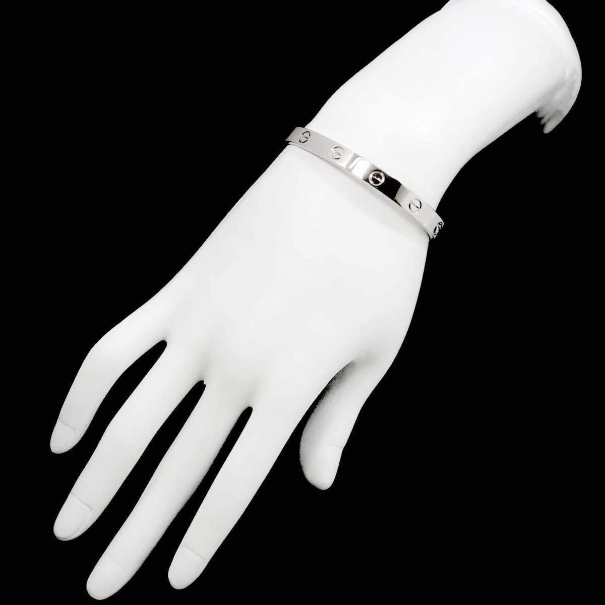 Luxury Promise Japan Cartier Love Bracelet Bangle 18K WG 750 Size17 90278679