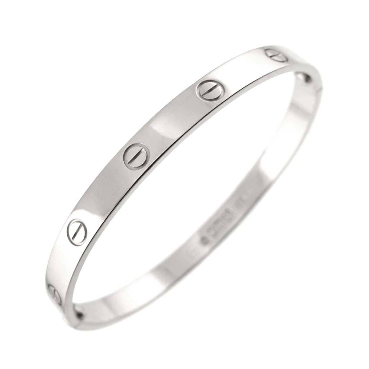 Luxury Promise Japan Cartier Love Bracelet Bangle 18K WG 750 Size17 90282393