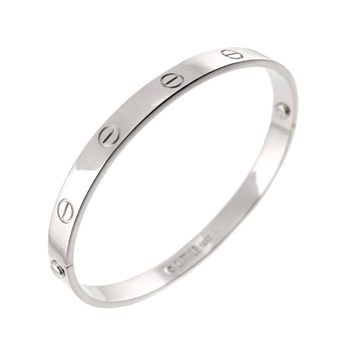 Luxury Promise Japan Cartier Love Bracelet Bangle 18K WG 750 Size17 90282393