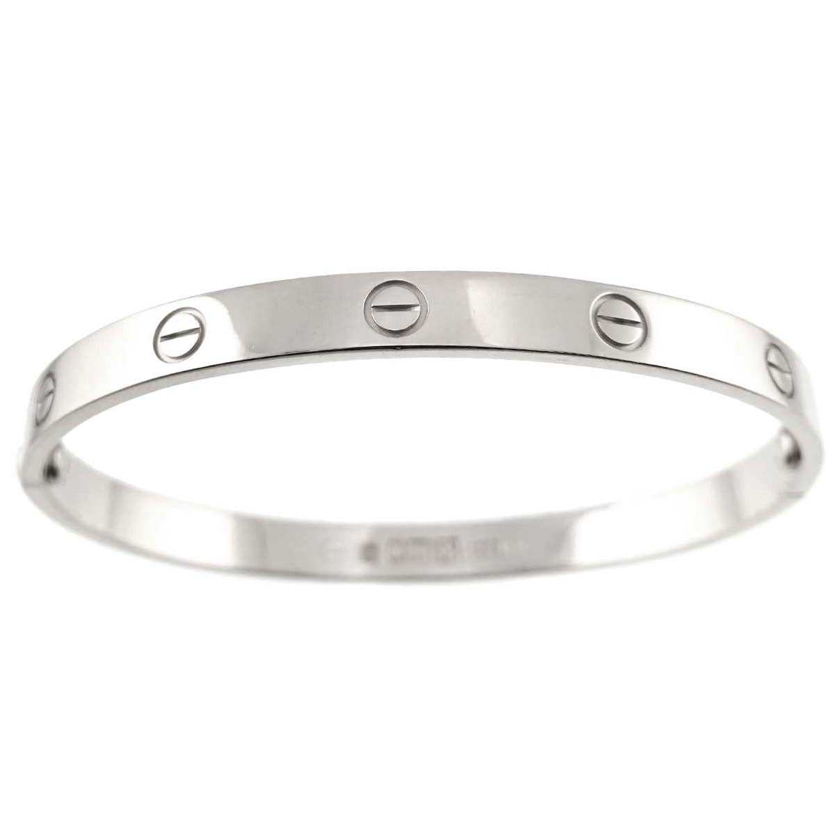Luxury Promise Japan Cartier Love Bracelet Bangle 18K WG 750 Size17 90282393