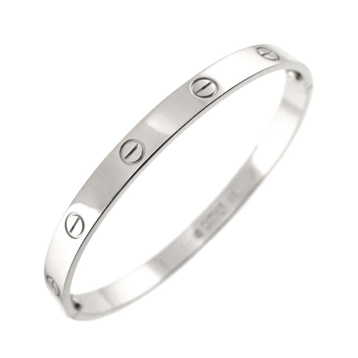 Luxury Promise Japan Cartier Love Bracelet Bangle 18K WG 750 Size17 90282393