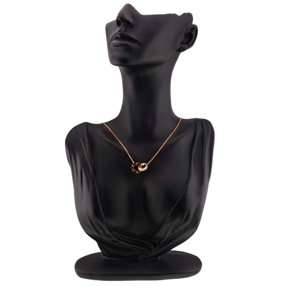 Luxury Promise Japan Cartier Love Pave Diamond Necklace 18K PG 750 90286992