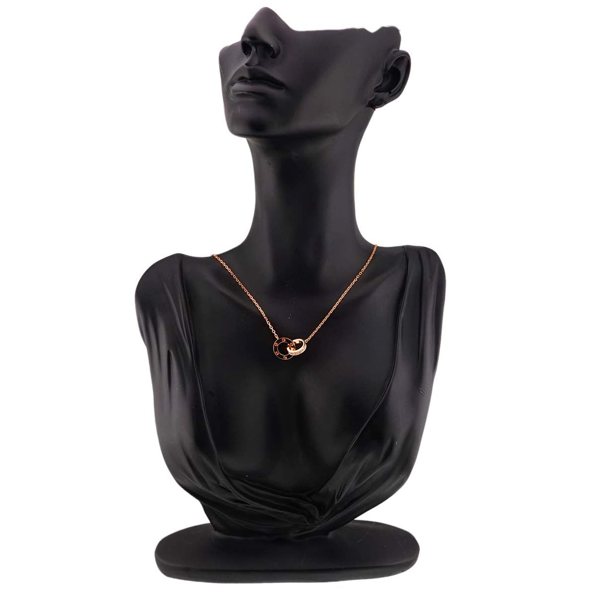 Luxury Promise Japan Cartier Love Pave Diamond Necklace 18K PG 750 90286992