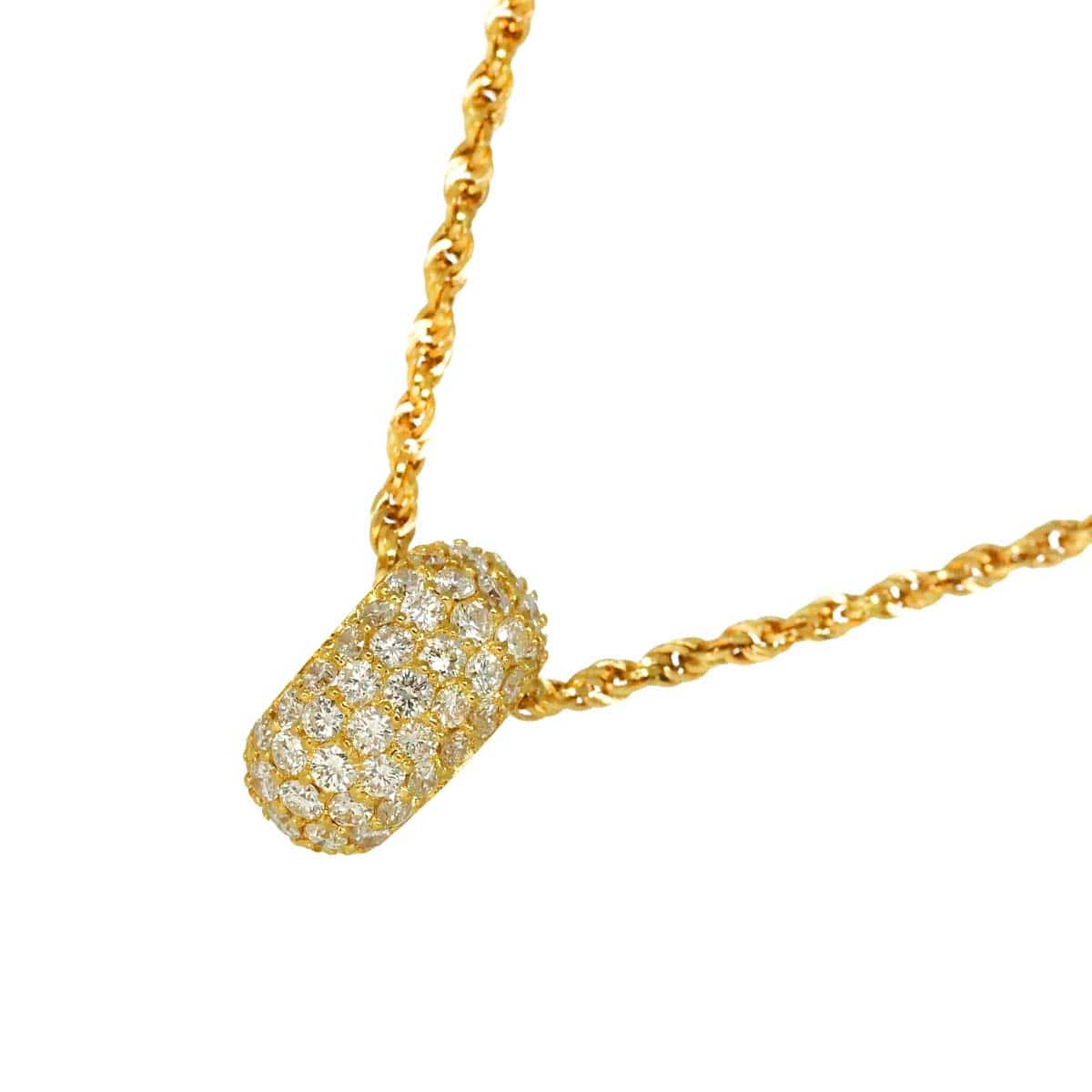 Luxury Promise Japan CELINE Diamond 0.61ct Ruby 0.03ct Necklace K18 Yellow Gold 750 90288387