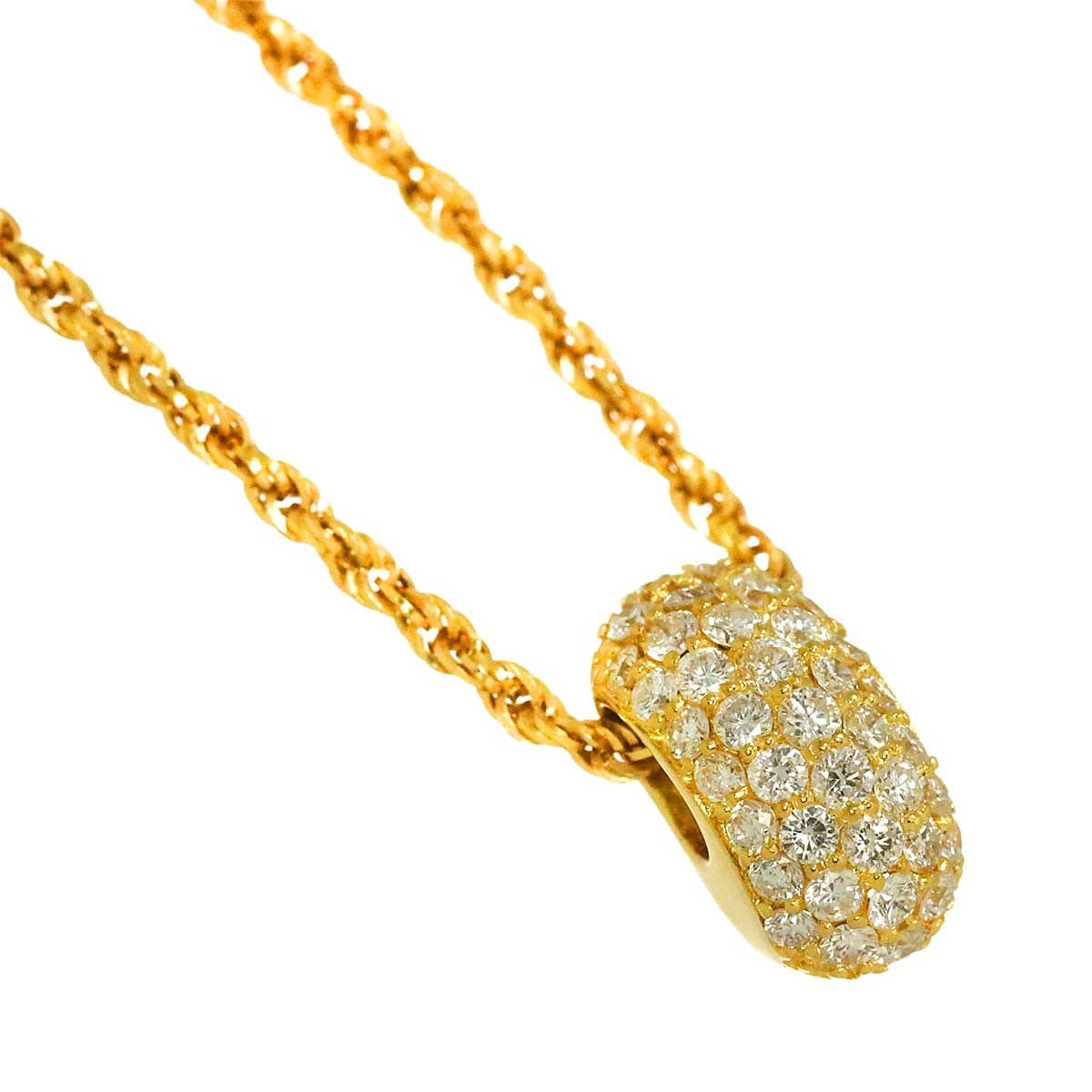 Luxury Promise Japan CELINE Diamond 0.61ct Ruby 0.03ct Necklace K18 Yellow Gold 750 90288387