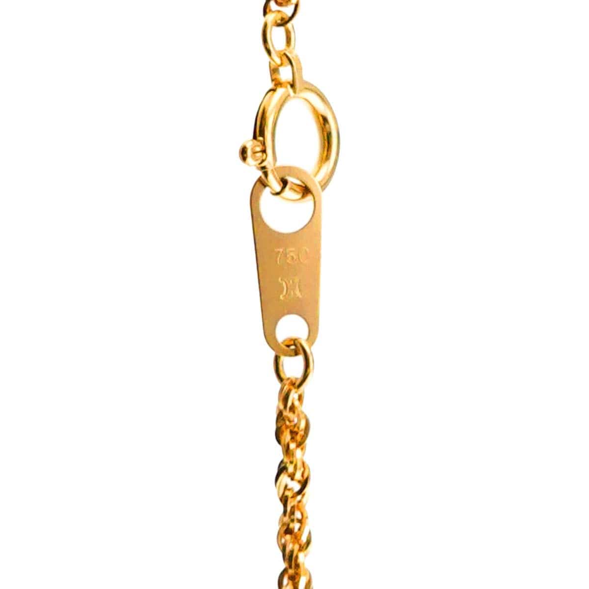 Luxury Promise Japan CELINE Diamond 0.61ct Ruby 0.03ct Necklace K18 Yellow Gold 750 90288387