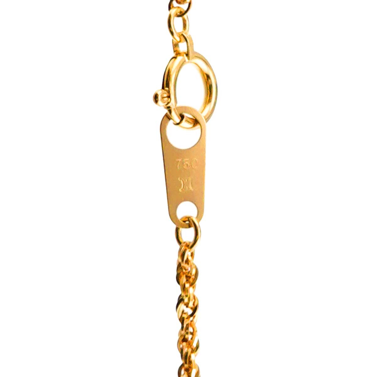Luxury Promise Japan CELINE Diamond 0.61ct Ruby 0.03ct Necklace K18 Yellow Gold 750 90288387