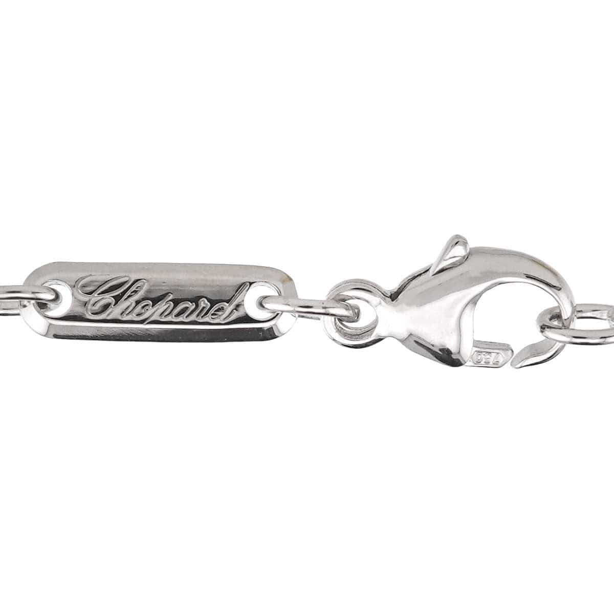 Luxury Promise Japan Chopard Happy Spirit Heart Diamond Necklace 18K White Gold 750 90288778