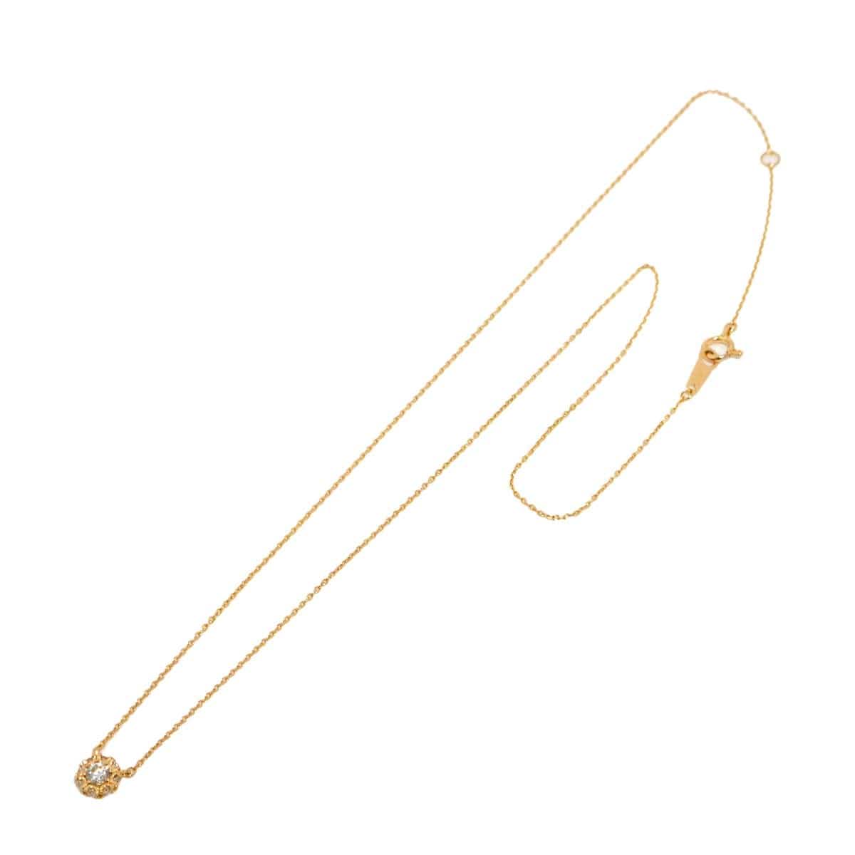 Luxury Promise Japan Diamond 0.20ct Necklace 18K Pink Gold 750 90308225