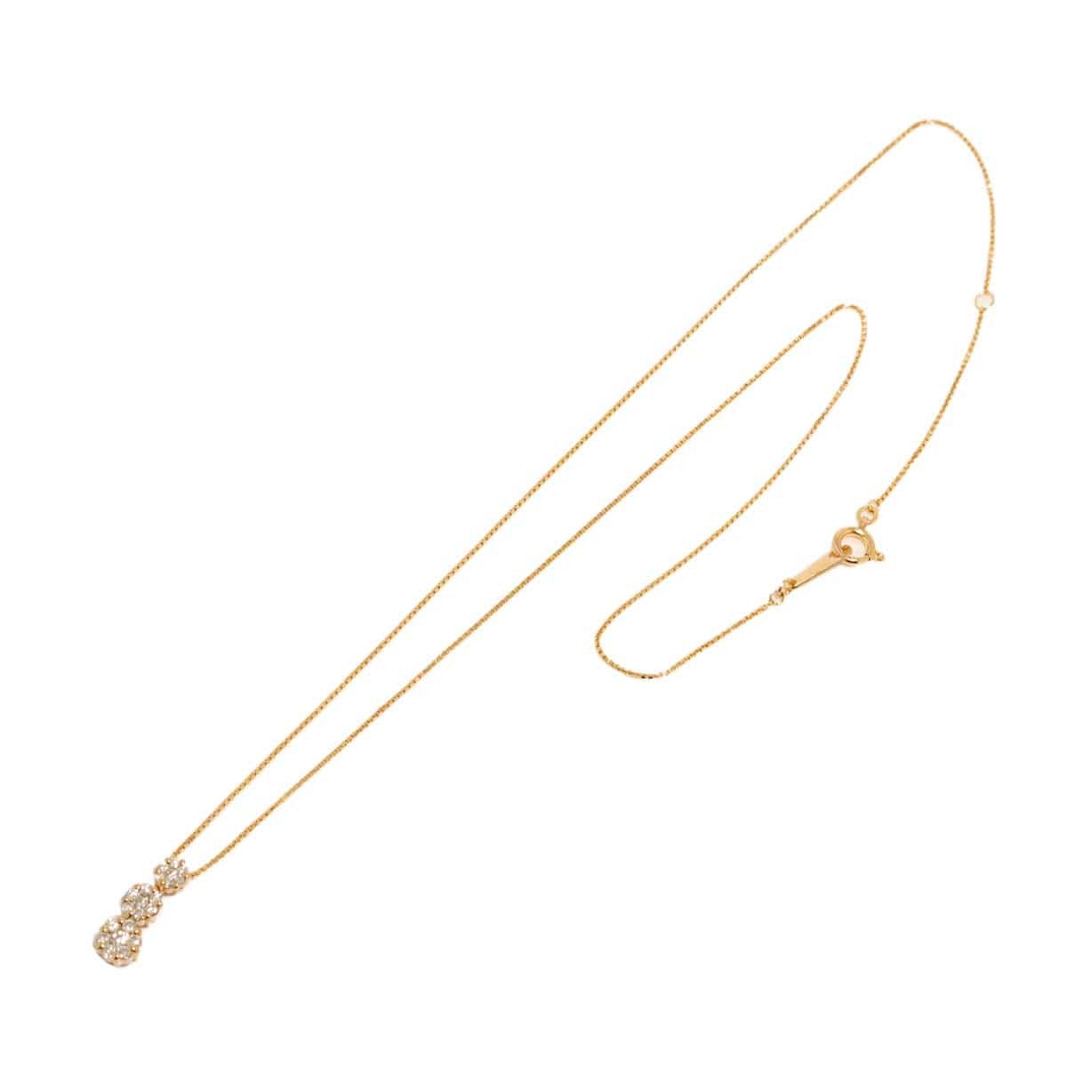 Luxury Promise Japan Diamond 0.30ct Necklace 18K Pink Gold 750 90306817