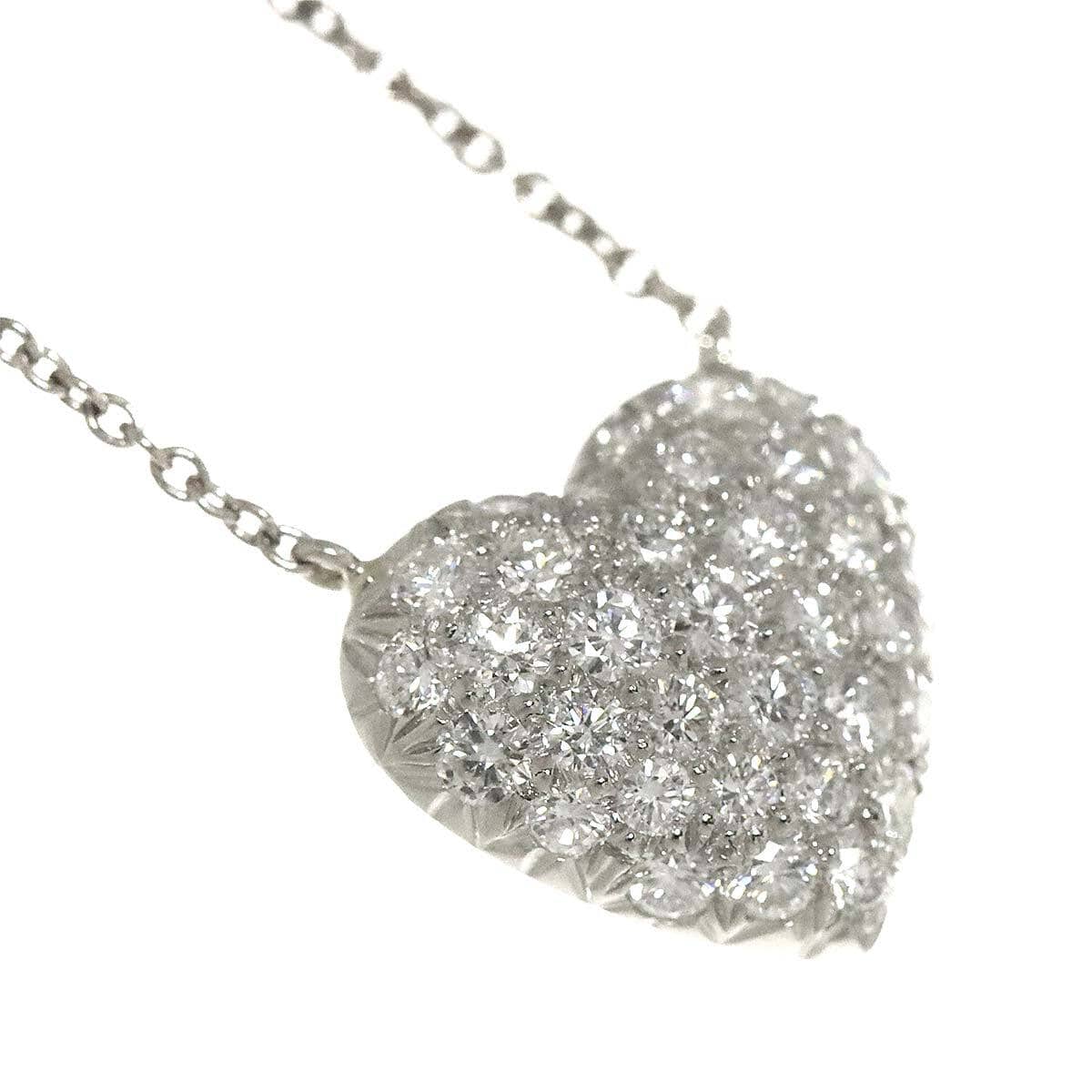 Luxury Promise Japan TIFFANY Co. Heart Pve Diamond Necklace Platinum 90272479