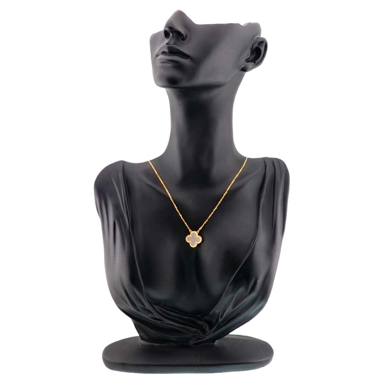 Luxury Promise Japan Van Cleef Arpels Vintage Alhambra MotherofPearl MOP Necklace 18K YG 750 90283813