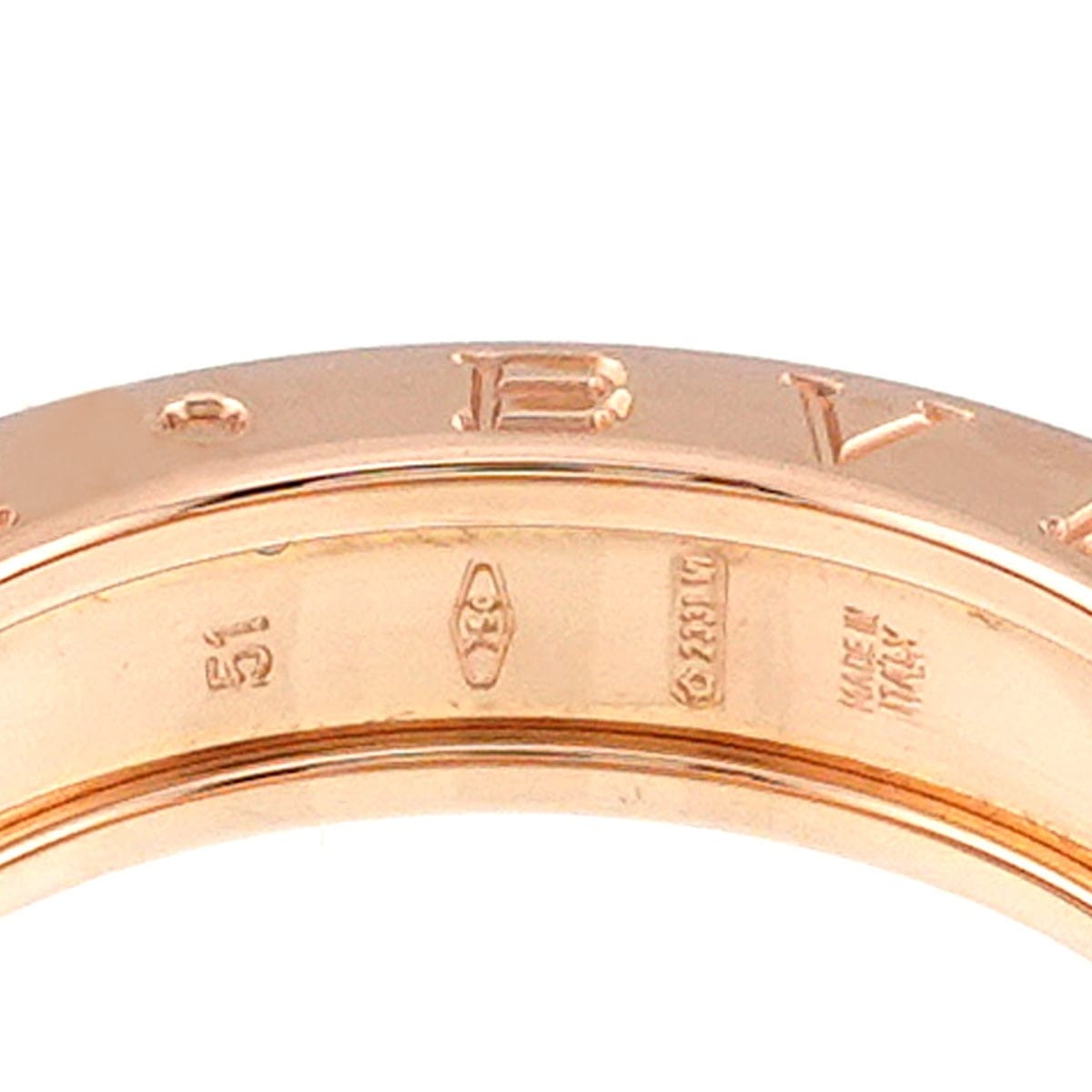 Luxury Promise Japan BVLGARI B-ZERO1 1Band Ring 18K Pink Gold 750 Size51 5.25-5.5(US) 90286520